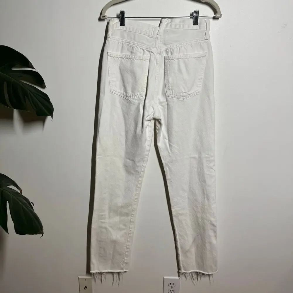 Agolde Criss Cross Straight Leg High Rise Jeans Women 26 A9037-1183 In Element